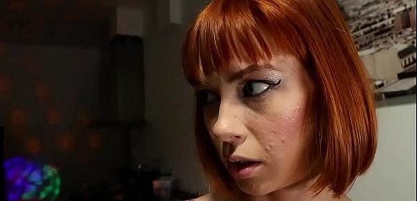  Redhead Alexa Nova dp banged in bondage